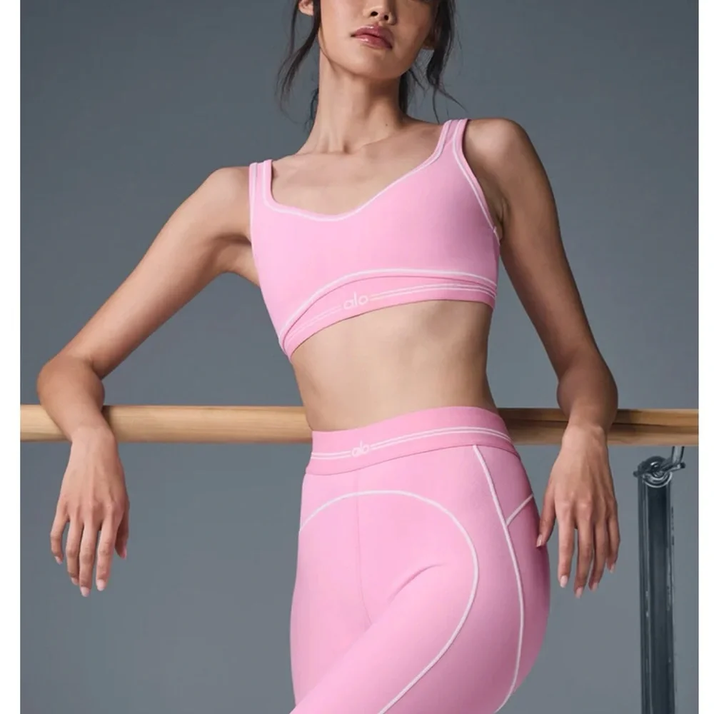 ALO Yoga Pink Sports Bra - Picture 3 of 5